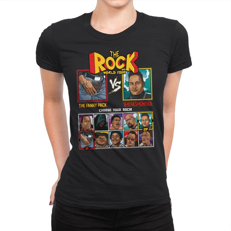 The Rock World Tour - Womens Premium T-Shirts RIPT Apparel Small / Black