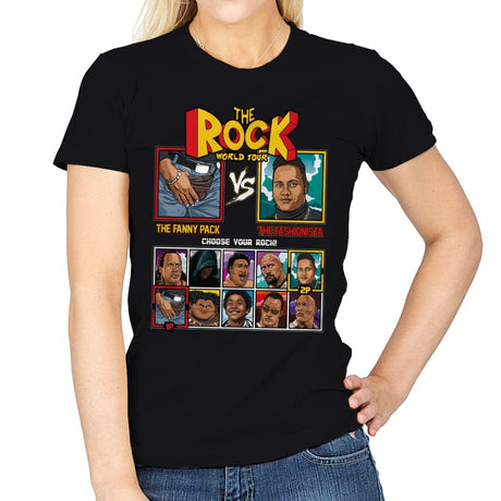 The Rock World Tour - Womens T-Shirts RIPT Apparel Small / Black