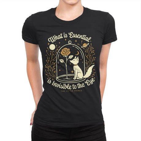 The Rose and the Fox - Womens Premium T-Shirts RIPT Apparel Small / Black