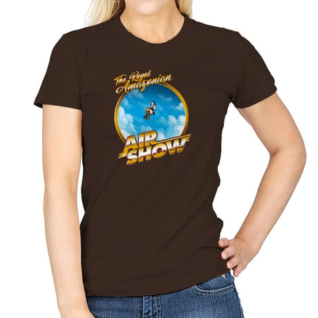 The Royal Amazonian Air Show Exclusive - Womens T-Shirts RIPT Apparel Small / Dark Chocolate