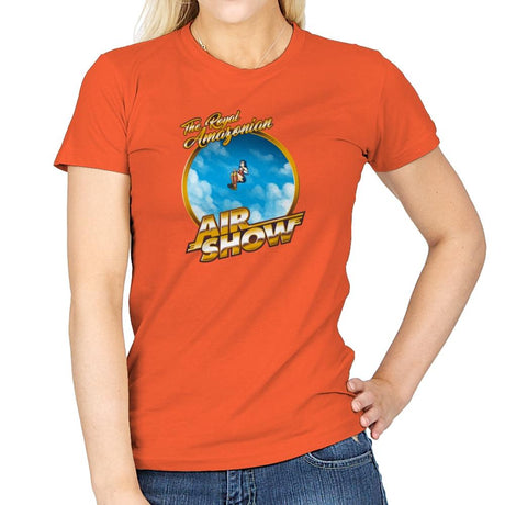 The Royal Amazonian Air Show Exclusive - Womens T-Shirts RIPT Apparel Small / Orange