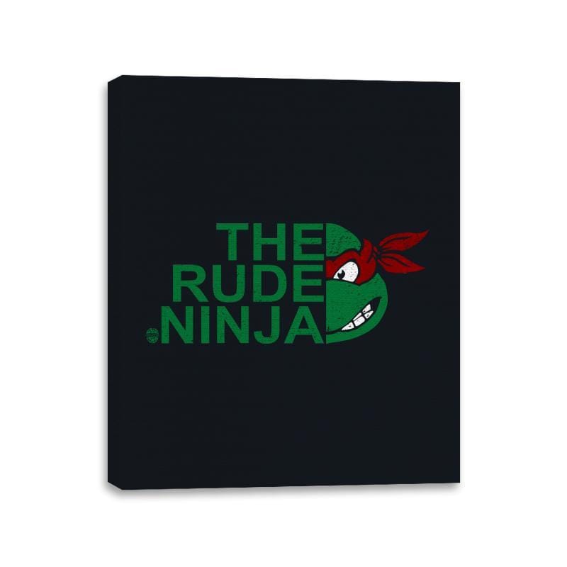The Rude Ninja - Canvas Wraps Canvas Wraps RIPT Apparel 11x14 / Black