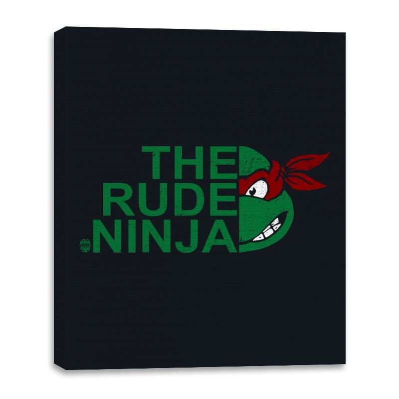 The Rude Ninja - Canvas Wraps Canvas Wraps RIPT Apparel 16x20 / Black