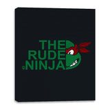 The Rude Ninja - Canvas Wraps Canvas Wraps RIPT Apparel 16x20 / Black