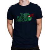 The Rude Ninja - Mens Premium T-Shirts RIPT Apparel Small / Midnight Navy