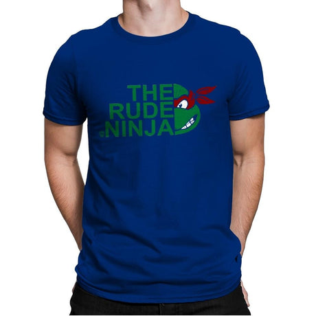 The Rude Ninja - Mens Premium T-Shirts RIPT Apparel Small / Royal