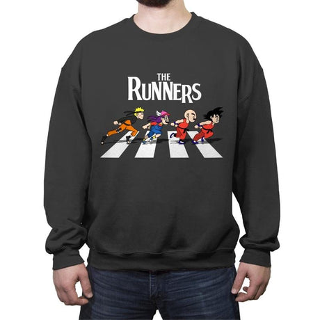 The Runners - Crew Neck Sweatshirt Crew Neck Sweatshirt RIPT Apparel Small / Charcoal