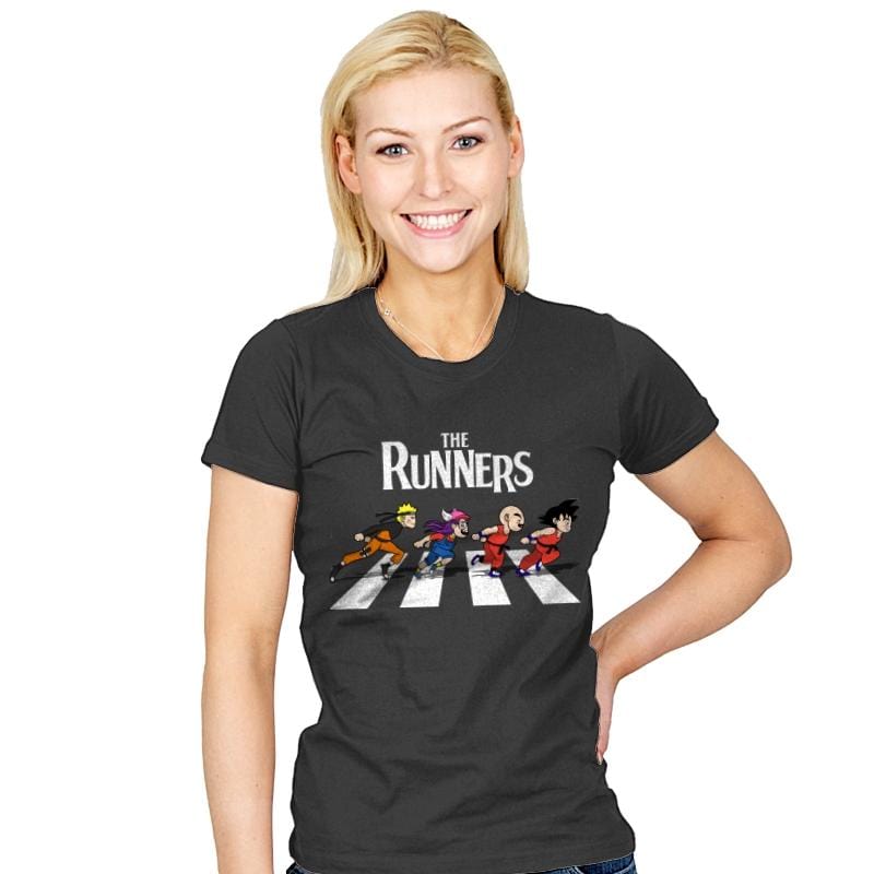 The Runners - Womens T-Shirts RIPT Apparel Small / Charcoal