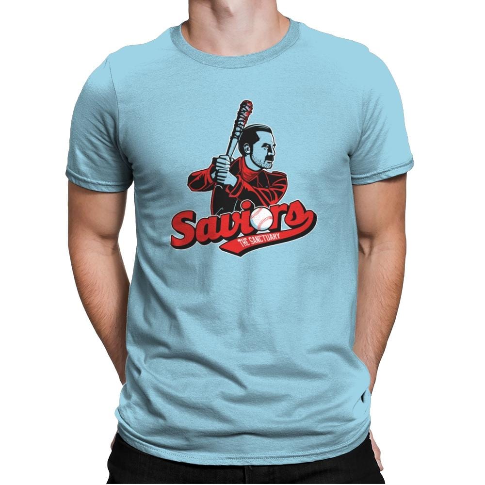 The Sanctuary Saviors Exclusive - Mens Premium T-Shirts RIPT Apparel Small / Light Blue