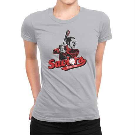 The Sanctuary Saviors Exclusive - Womens Premium T-Shirts RIPT Apparel Small / Heather Grey