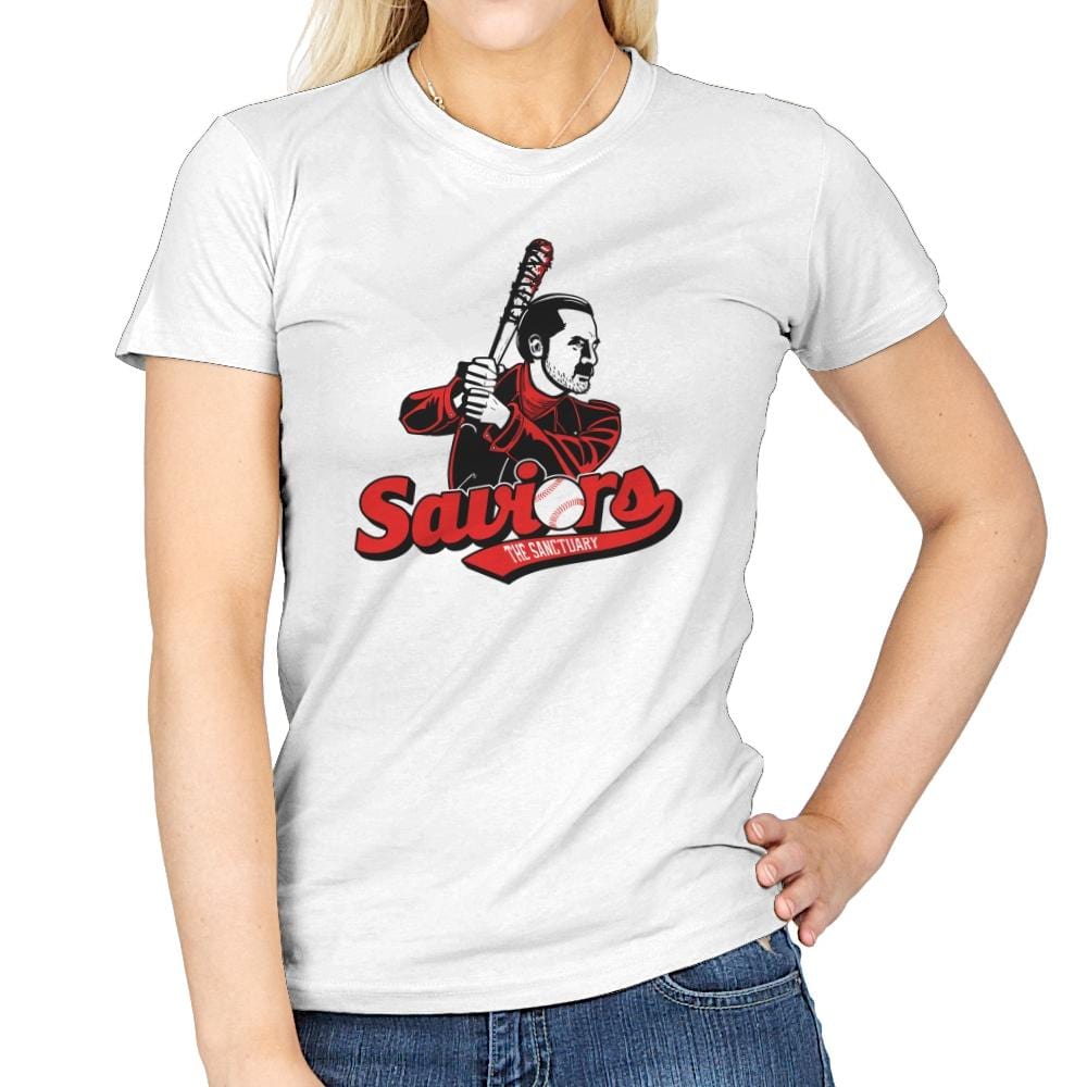 The Sanctuary Saviors Exclusive - Womens T-Shirts RIPT Apparel Small / White