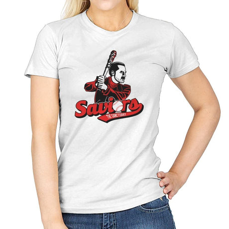 The Sanctuary Saviors Exclusive - Womens T-Shirts RIPT Apparel Small / White