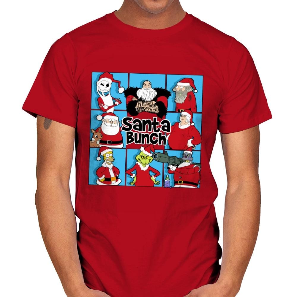 The Santa Bunch - Mens T-Shirts RIPT Apparel Small / Red