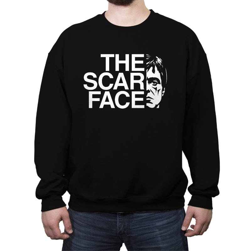 The Scar Face - Crew Neck Sweatshirt Crew Neck Sweatshirt RIPT Apparel Small / Black