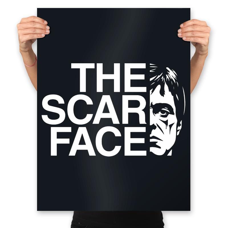 The Scar Face - Prints Posters RIPT Apparel 18x24 / Black