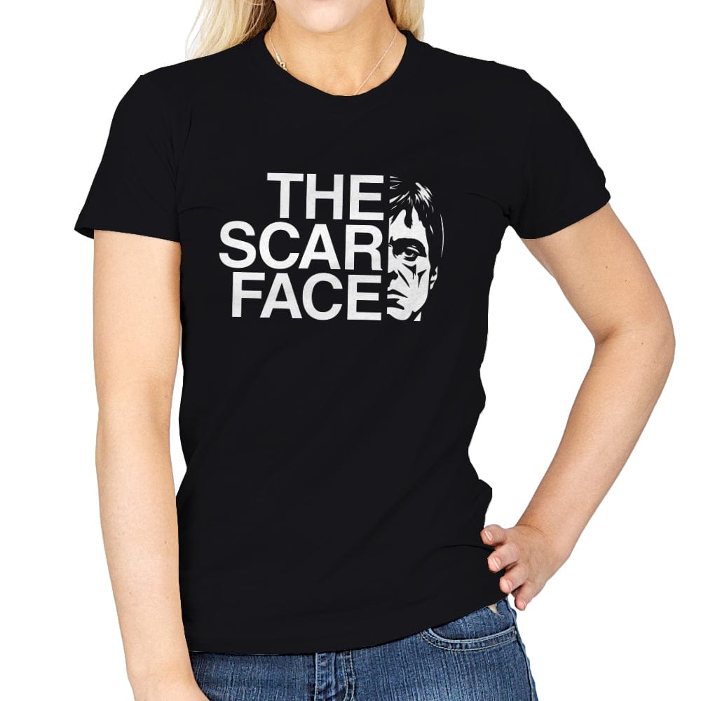 The Scar Face - Womens T-Shirts RIPT Apparel Small / Black