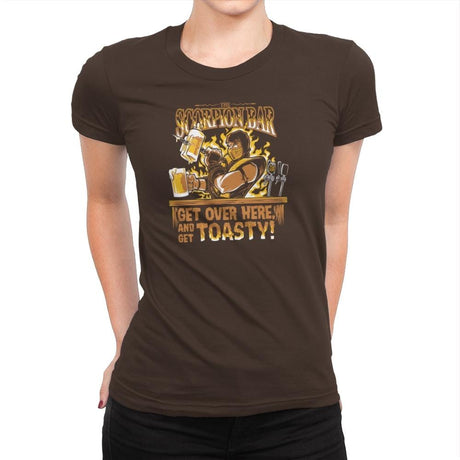 The Scorpion Bar Exclusive - Womens Premium T-Shirts RIPT Apparel Small / Dark Chocolate