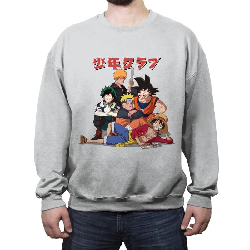 The Shonen Club - Crew Neck Sweatshirt Crew Neck Sweatshirt RIPT Apparel Small / Sport Gray