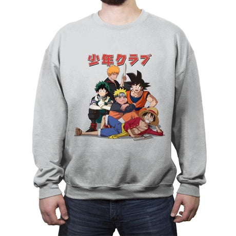 The Shonen Club - Crew Neck Sweatshirt Crew Neck Sweatshirt RIPT Apparel Small / Sport Gray