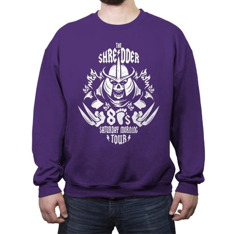 The Shredder 80's Tour - Crew Neck Sweatshirt Crew Neck Sweatshirt RIPT Apparel Small / Purple