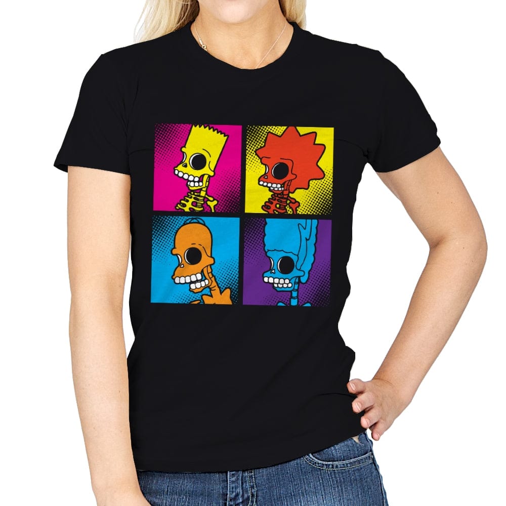 The Skullsons - Womens T-Shirts RIPT Apparel Small / Black