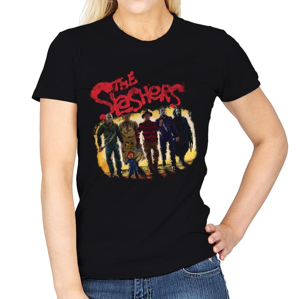 The Slashers Are Back - Womens T-Shirts RIPT Apparel Small / Black