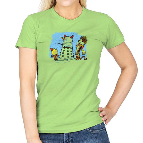 The Snow Dalek Exclusive - Womens T-Shirts RIPT Apparel Small / Mint Green