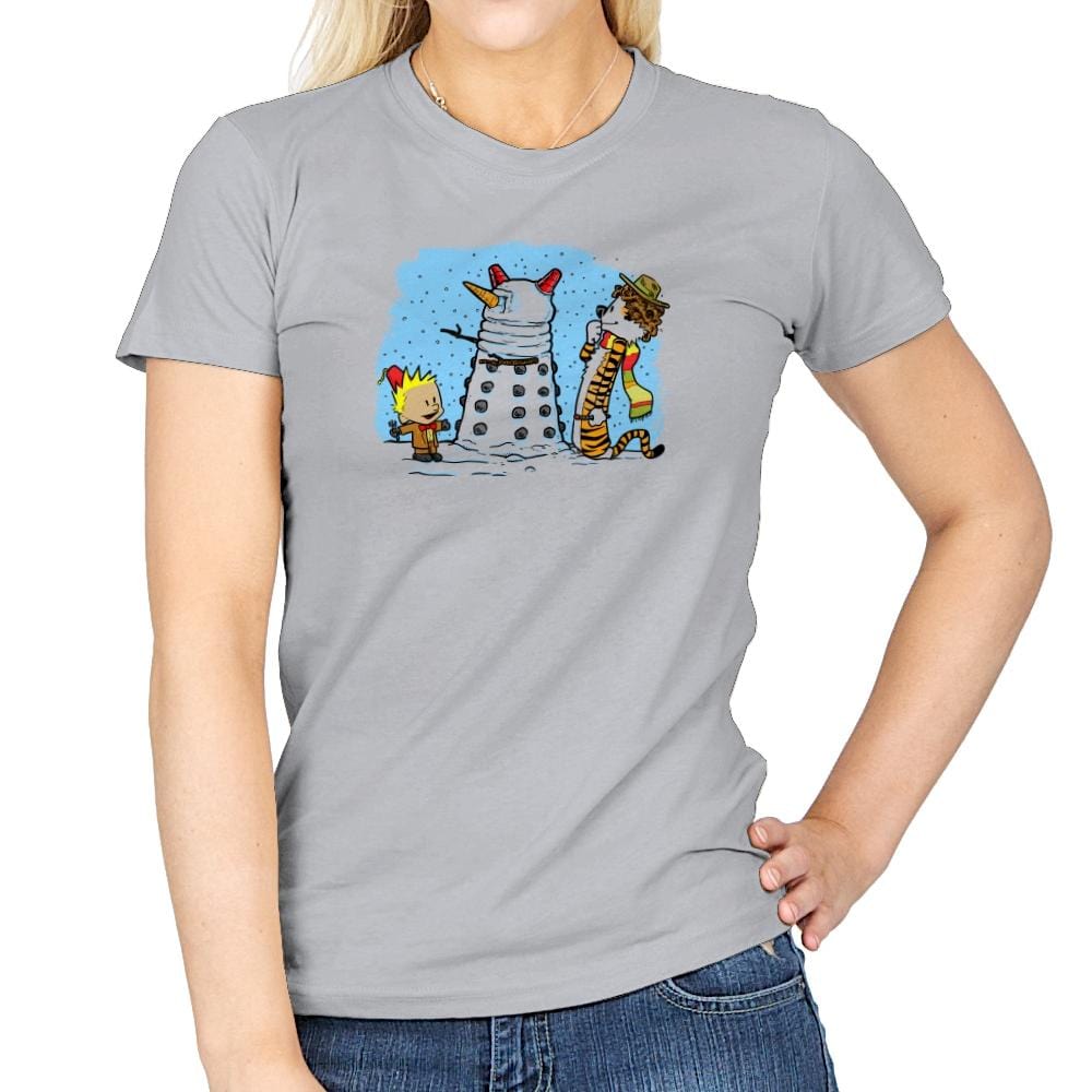 The Snow Dalek Exclusive - Womens T-Shirts RIPT Apparel Small / Sport Grey