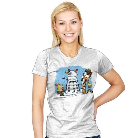 The Snow Dalek - Womens T-Shirts RIPT Apparel Small / White