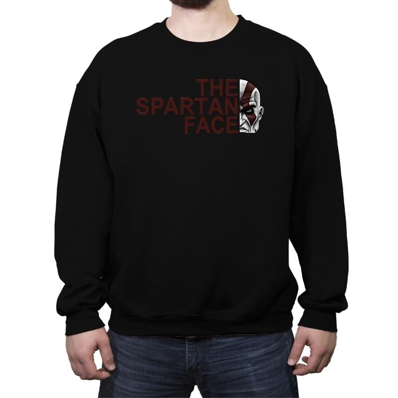 The Spartan Face - Crew Neck Sweatshirt Crew Neck Sweatshirt RIPT Apparel