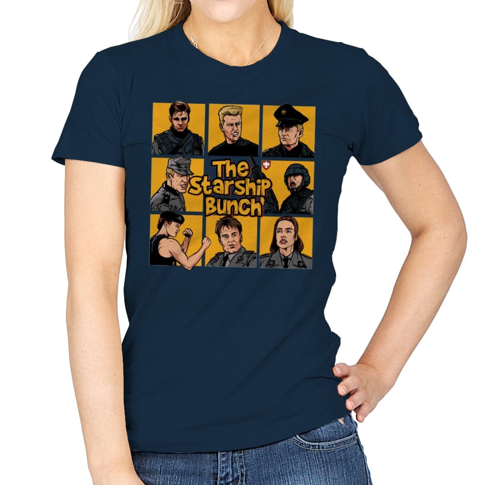 The Starship Bunch - Womens T-Shirts RIPT Apparel Small / Navy