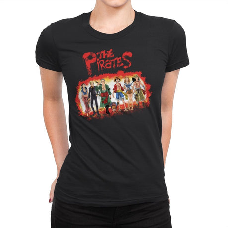 The Straw Hat Pirates - Womens Premium T-Shirts RIPT Apparel Small / Black