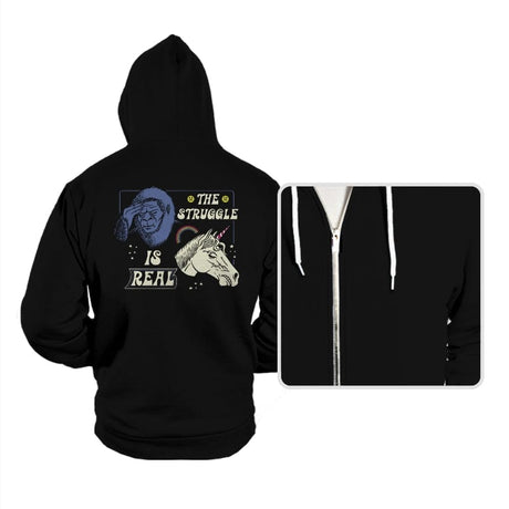 The Struggle is Real - Hoodies Hoodies RIPT Apparel Small / Black