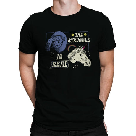 The Struggle is Real - Mens Premium T-Shirts RIPT Apparel Small / Black