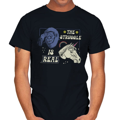 The Struggle is Real - Mens T-Shirts RIPT Apparel Small / Black