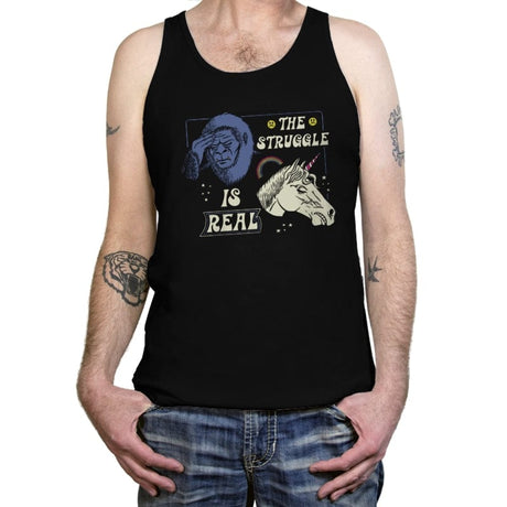 The Struggle is Real - Tanktop Tanktop RIPT Apparel X-Small / Black