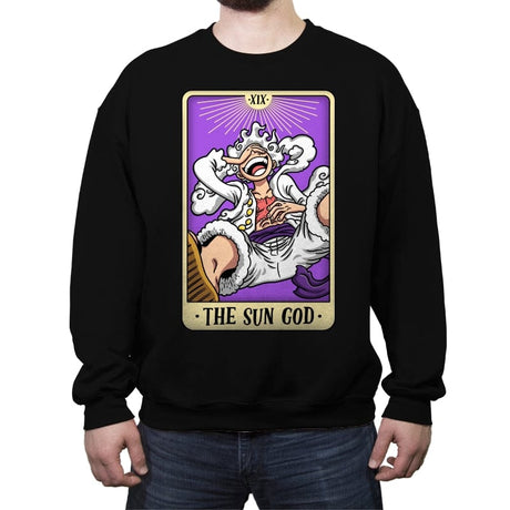 The Sun God - Crew Neck Sweatshirt Crew Neck Sweatshirt RIPT Apparel Small / Black