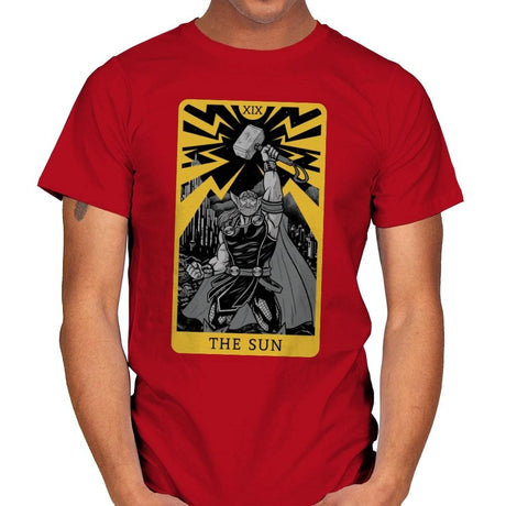 The Sun - Mens T-Shirts RIPT Apparel Small / Red