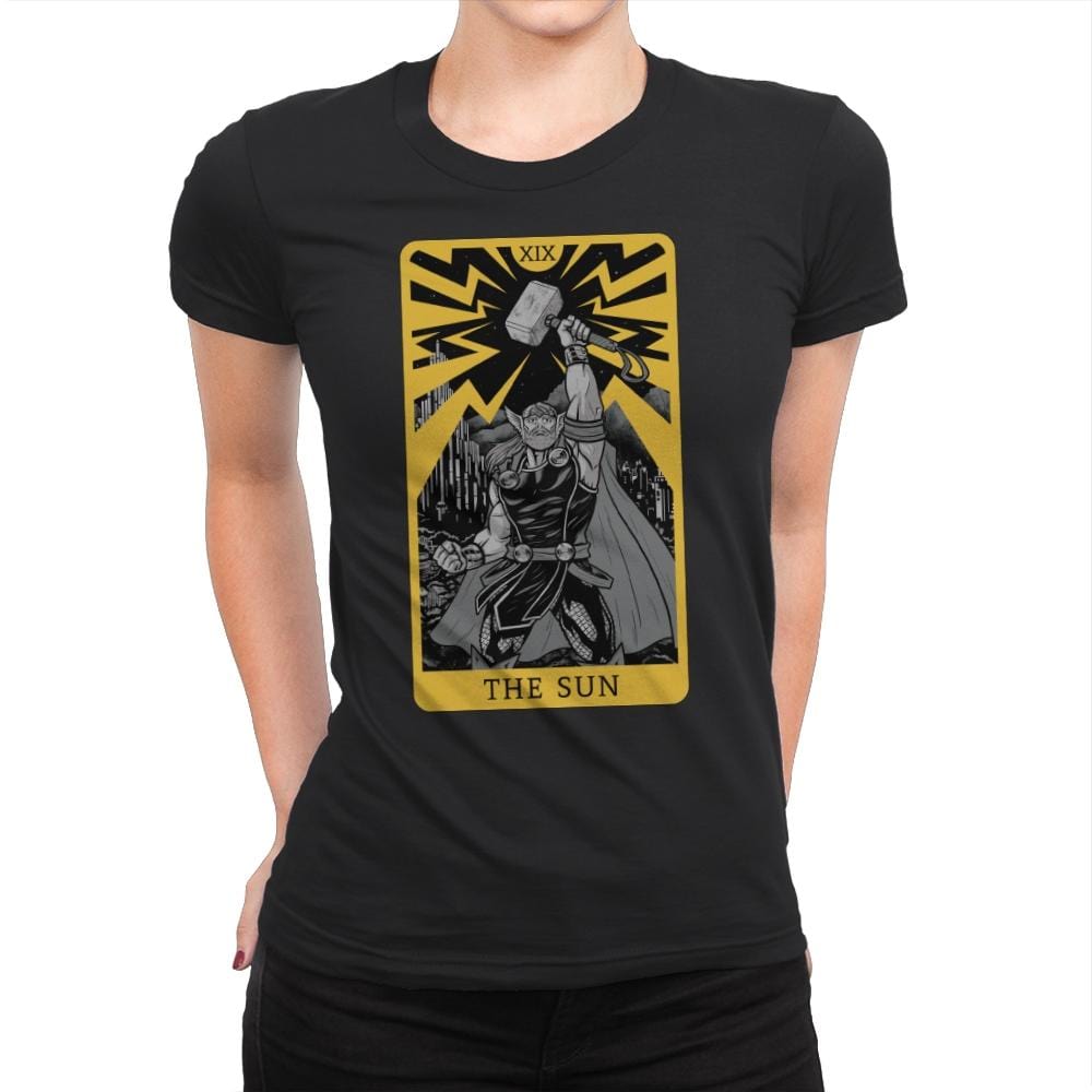 The Sun - Womens Premium T-Shirts RIPT Apparel Small / Black