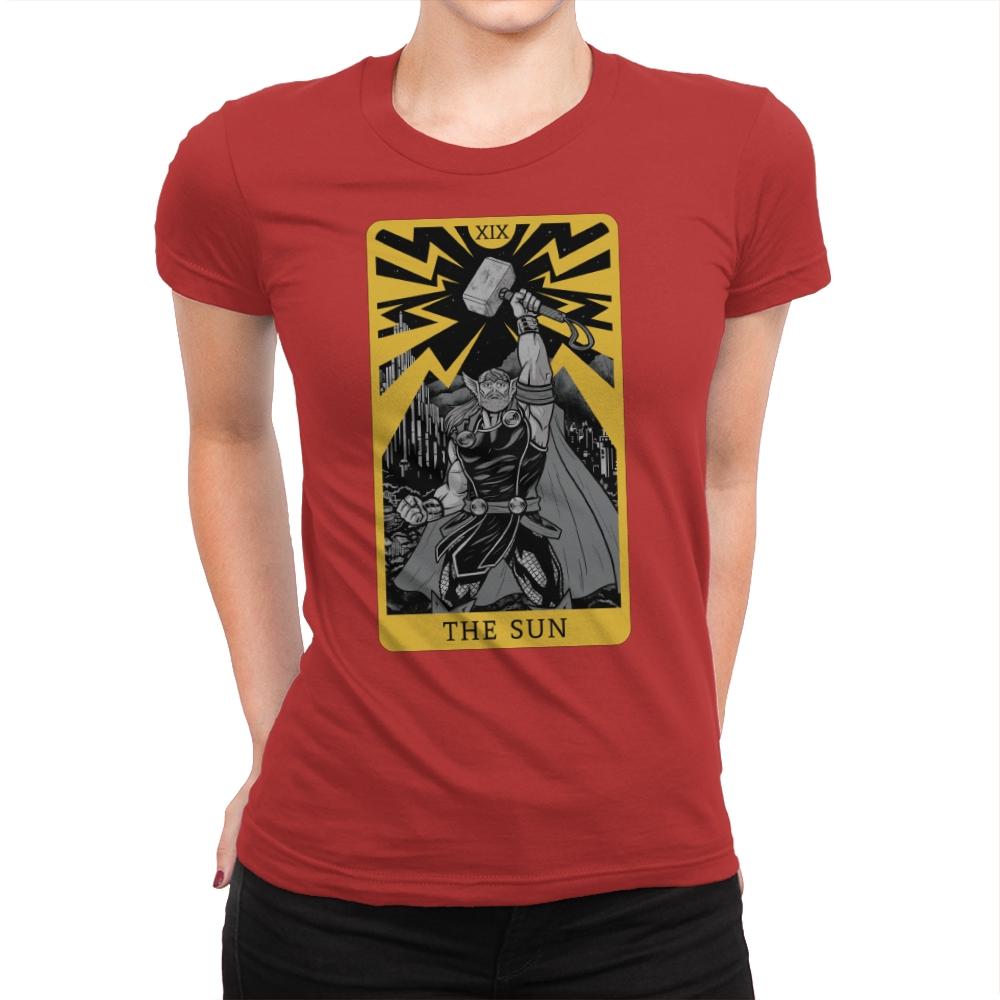 The Sun - Womens Premium T-Shirts RIPT Apparel Small / Red