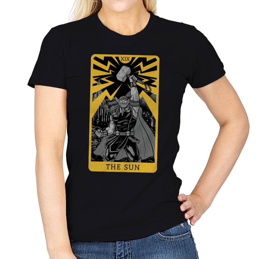 The Sun - Womens T-Shirts RIPT Apparel Small / Black