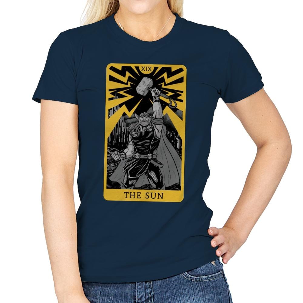 The Sun - Womens T-Shirts RIPT Apparel Small / Navy