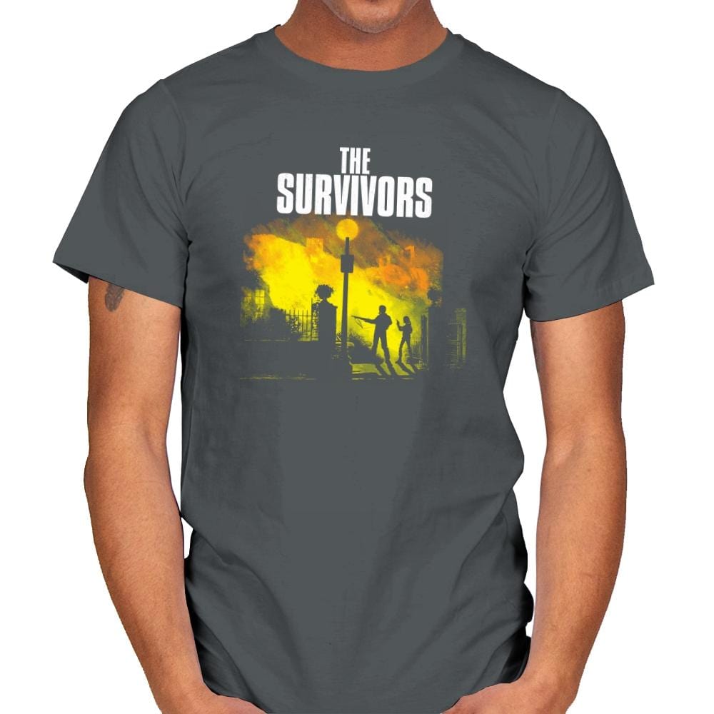 The Survivors Exclusive - Dead Pixels - Mens T-Shirts RIPT Apparel Small / Charcoal