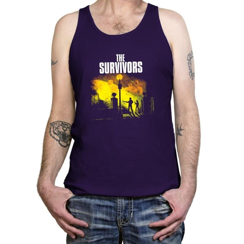 The Survivors Exclusive - Dead Pixels - Tanktop Tanktop RIPT Apparel X-Small / Team Purple