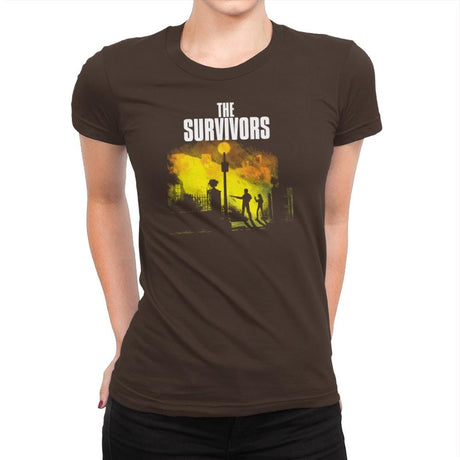 The Survivors Exclusive - Dead Pixels - Womens Premium T-Shirts RIPT Apparel Small / Dark Chocolate