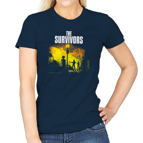 The Survivors Exclusive - Dead Pixels - Womens T-Shirts RIPT Apparel Small / Navy