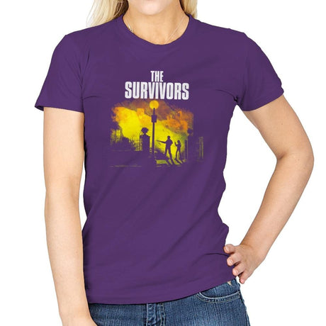 The Survivors Exclusive - Dead Pixels - Womens T-Shirts RIPT Apparel Small / Purple