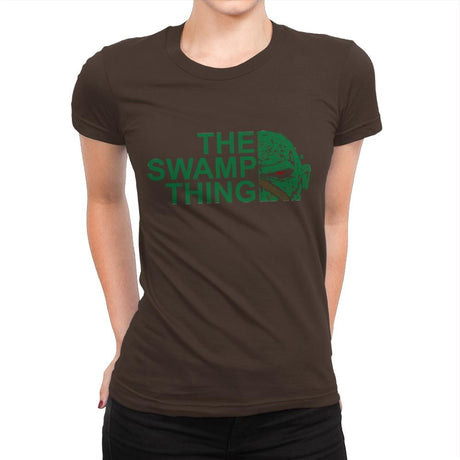 The Swamp Face - Womens Premium T-Shirts RIPT Apparel Small / Dark Chocolate