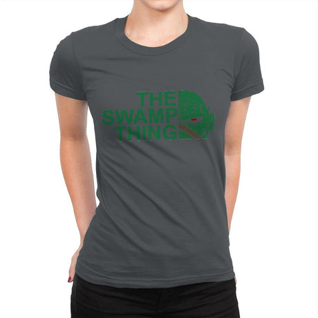The Swamp Face - Womens Premium T-Shirts RIPT Apparel Small / Heavy Metal