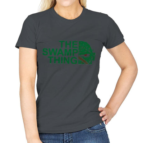 The Swamp Face - Womens T-Shirts RIPT Apparel Small / Charcoal